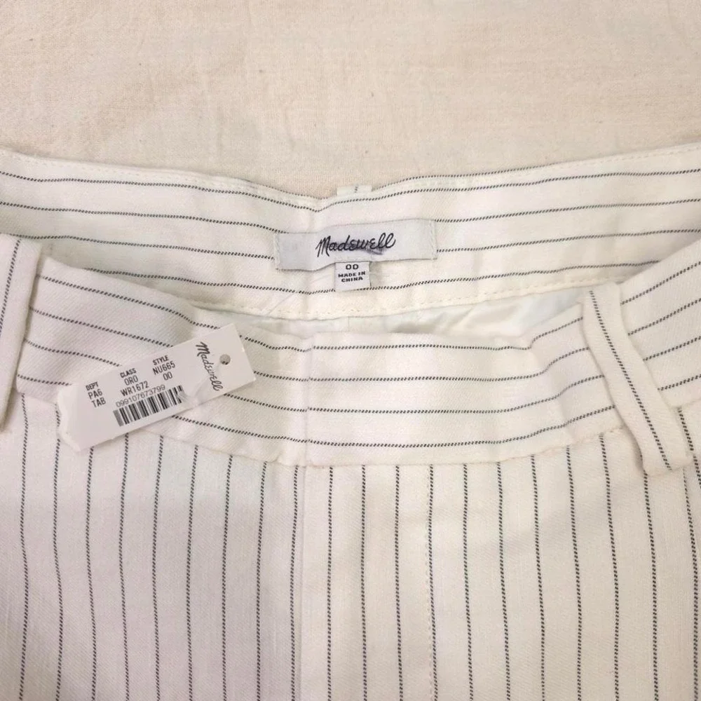 Madewell white pinstripe